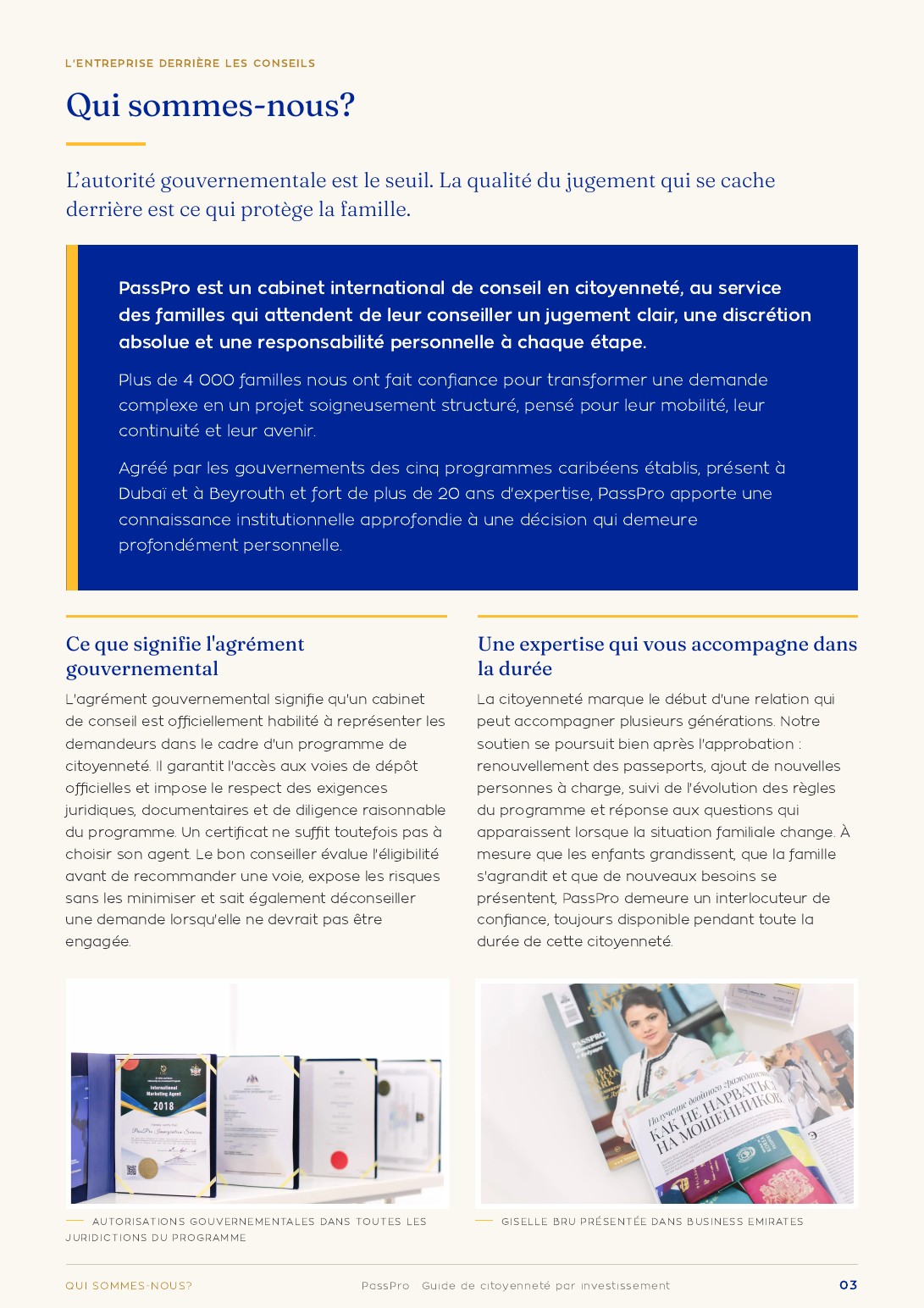 Page 3 du Guide complet PassPro