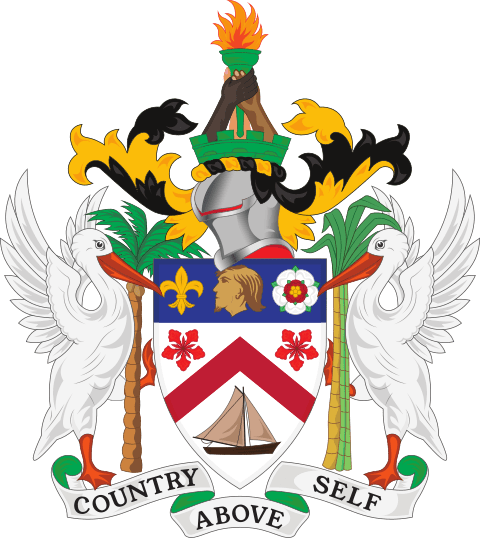 Saint Kitts and Nevis Coat of Arms Crest in Full Colour